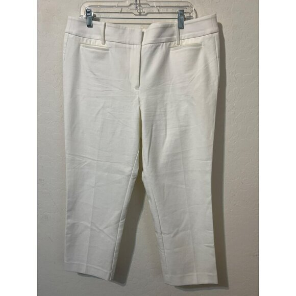 Ann Taylor Loft White Capri Marisa Sz 14 Like New Condition - Picture 2 of 7